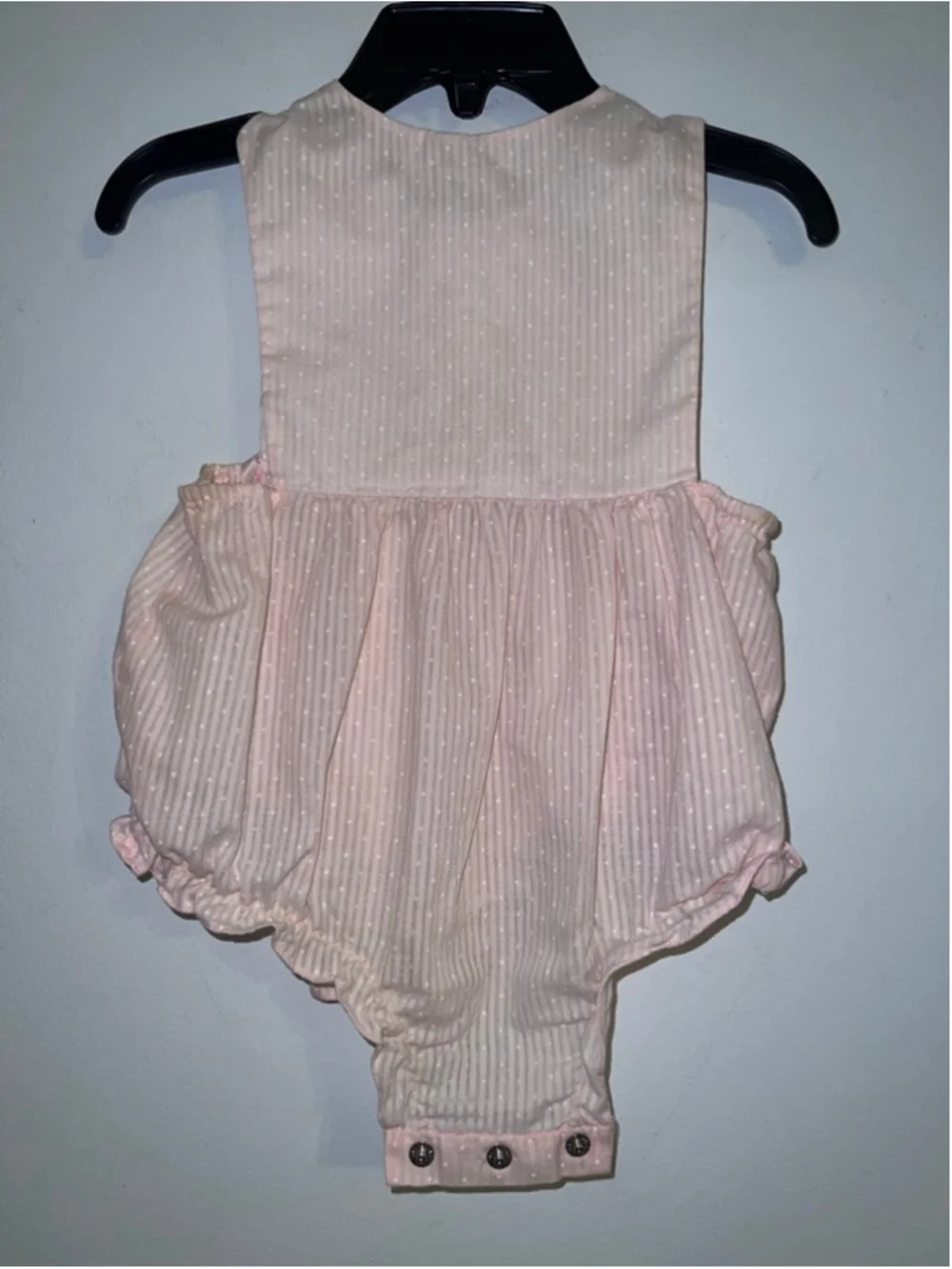 VTG Baby F.L. Kids Pink & White Striped Lamb Bodysuit 6 Months